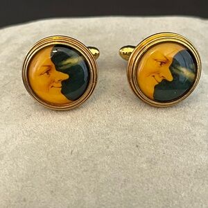 Vintage Moon Face Cufflinks